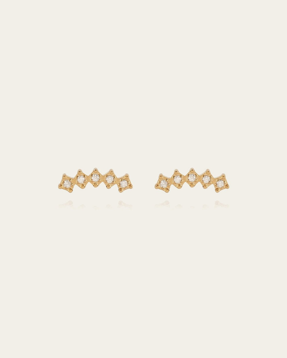 Mini boucles d'oreilles Cassis (Acier doré)