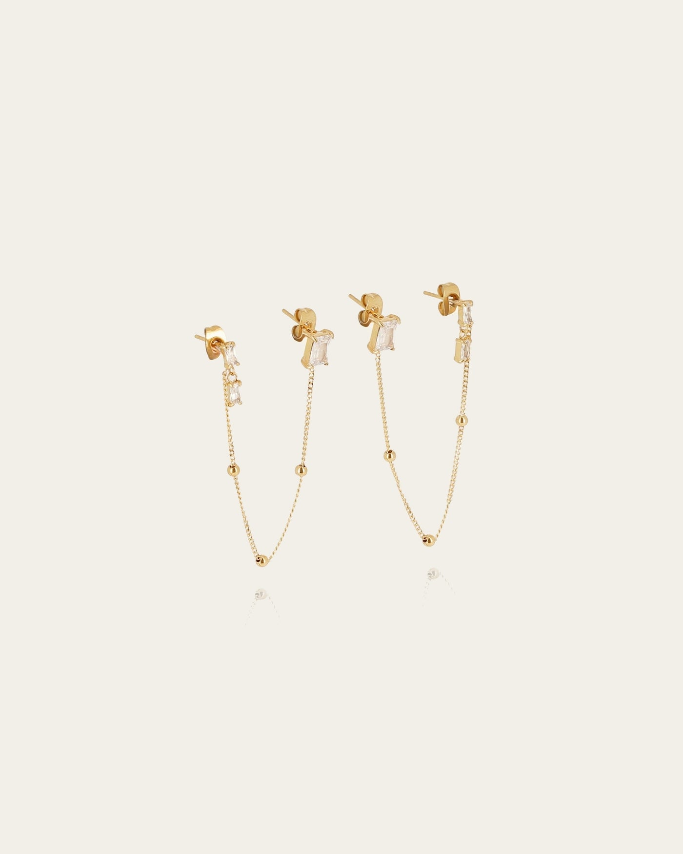 Boucles d'oreilles Cadezia (Acier doré)