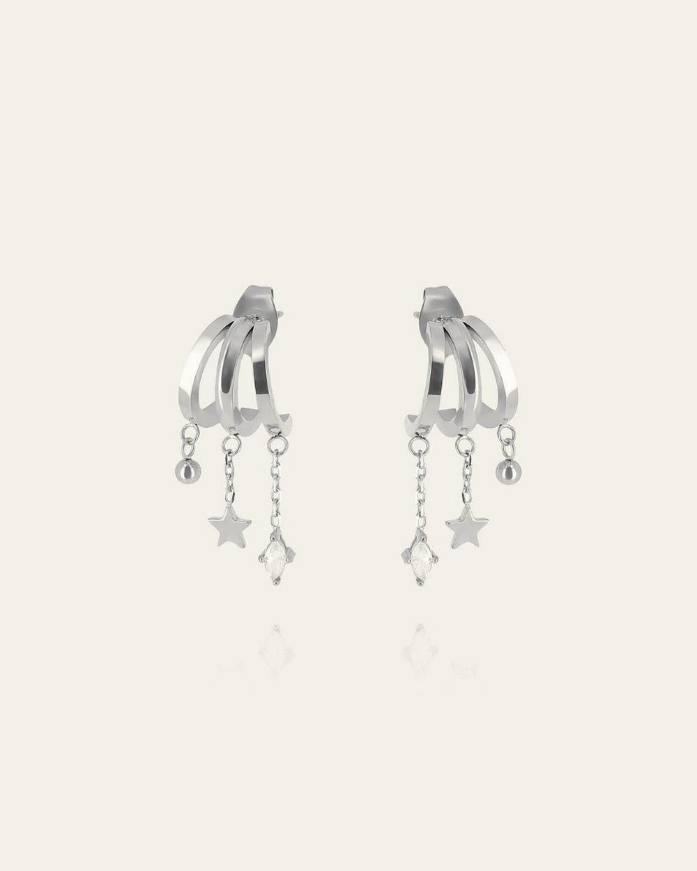 Boucles d'oreilles Abril (Acier)