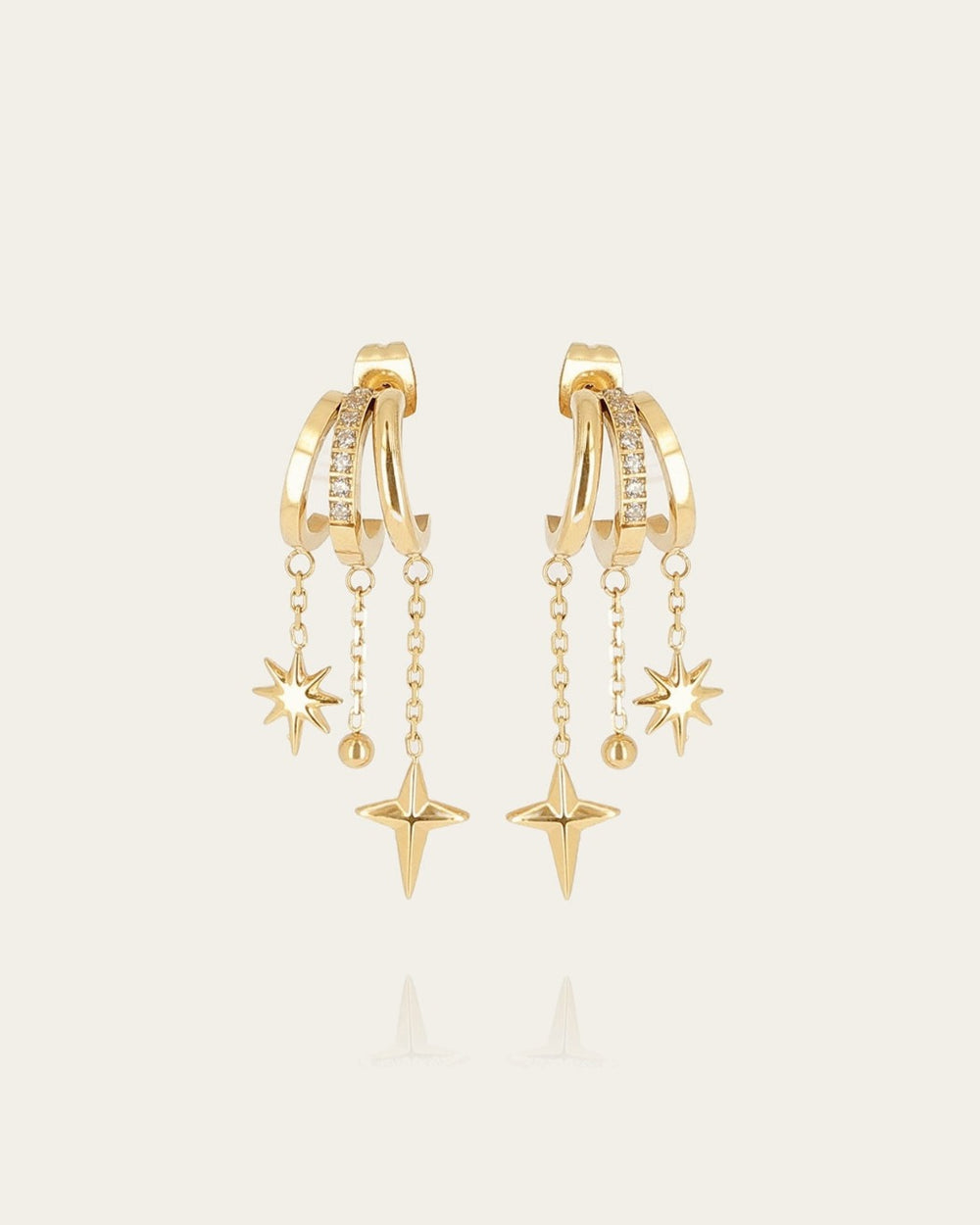Boucles d'oreilles Valentina (Acier doré)