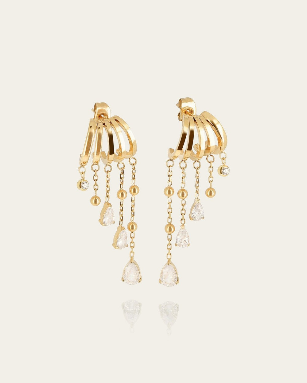 Boucles d'oreilles Maria (Acier doré)
