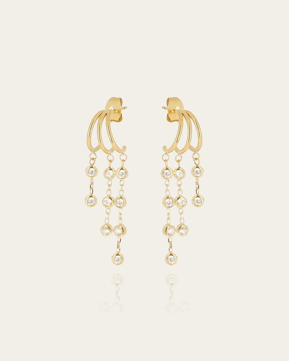 Boucles d'oreilles Teresa (Acier doré)