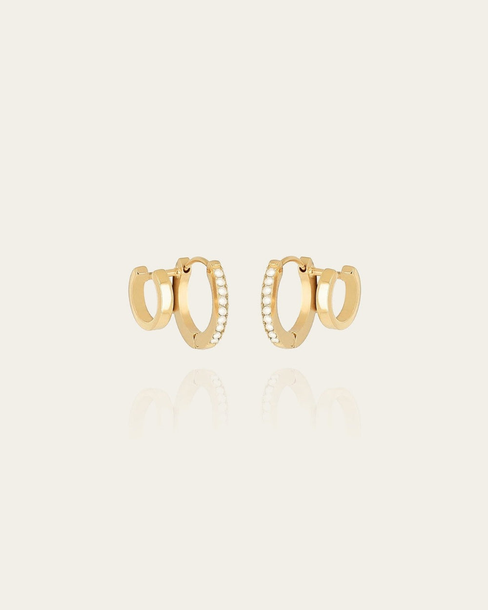 Boucles d'oreilles Uria (Acier doré)