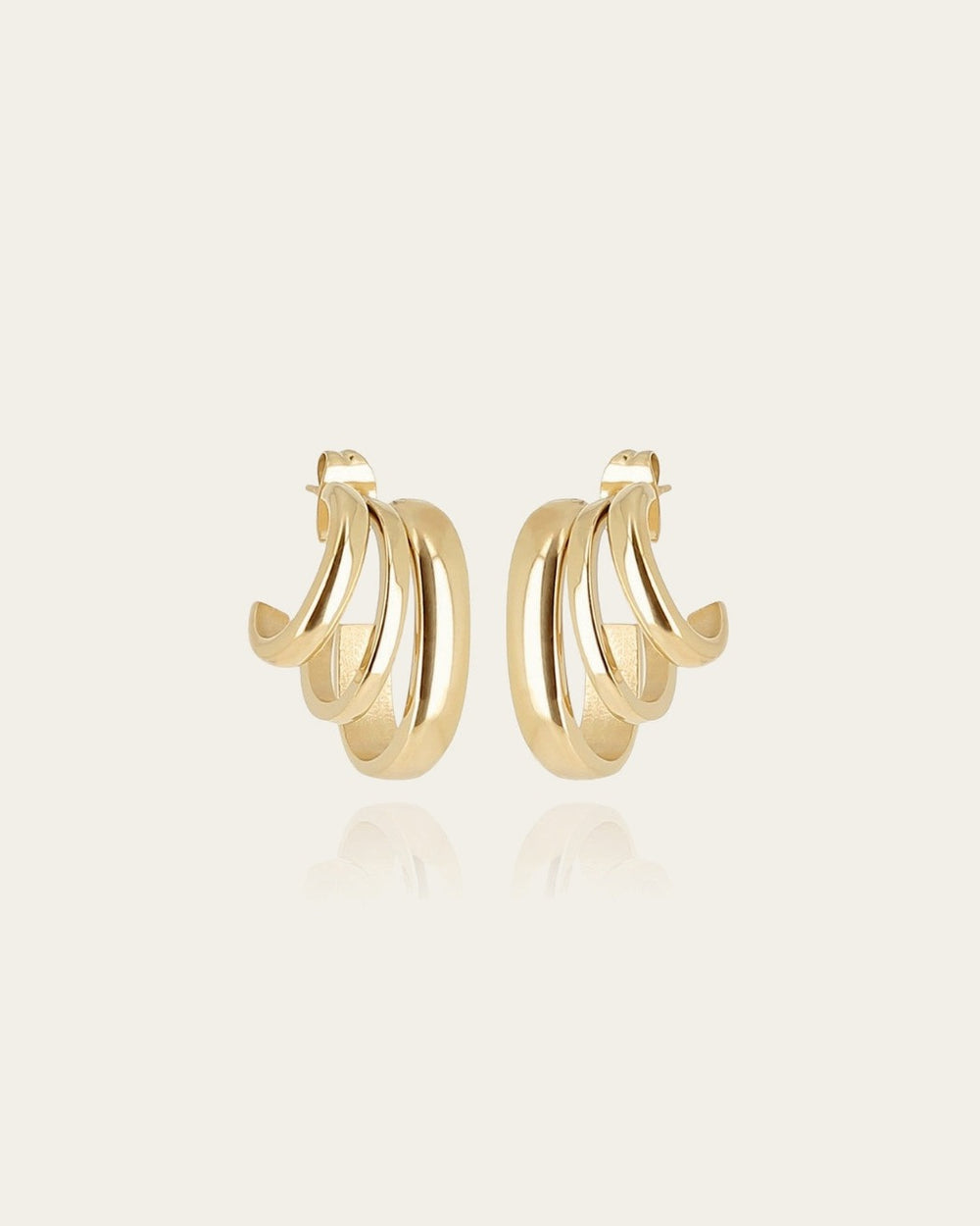 Boucles d'oreilles Tawny (Acier doré)