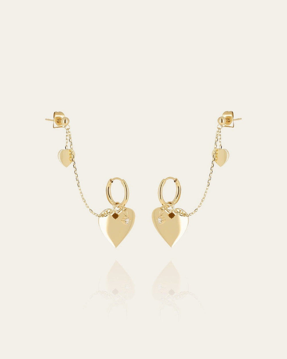 Boucles d'oreilles Chaka (Acier doré)