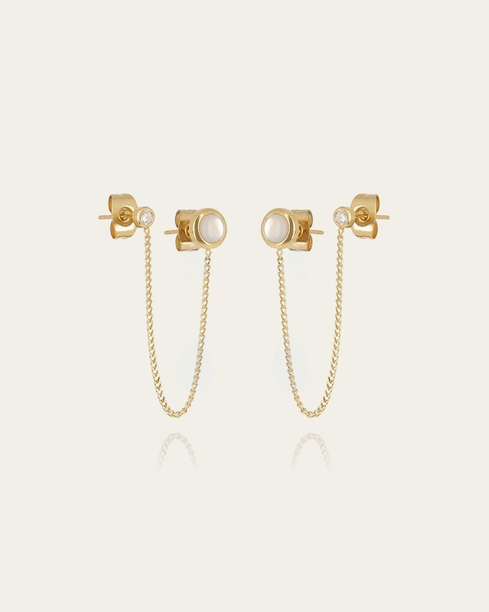 Boucles d'oreilles Aris (Acier doré)