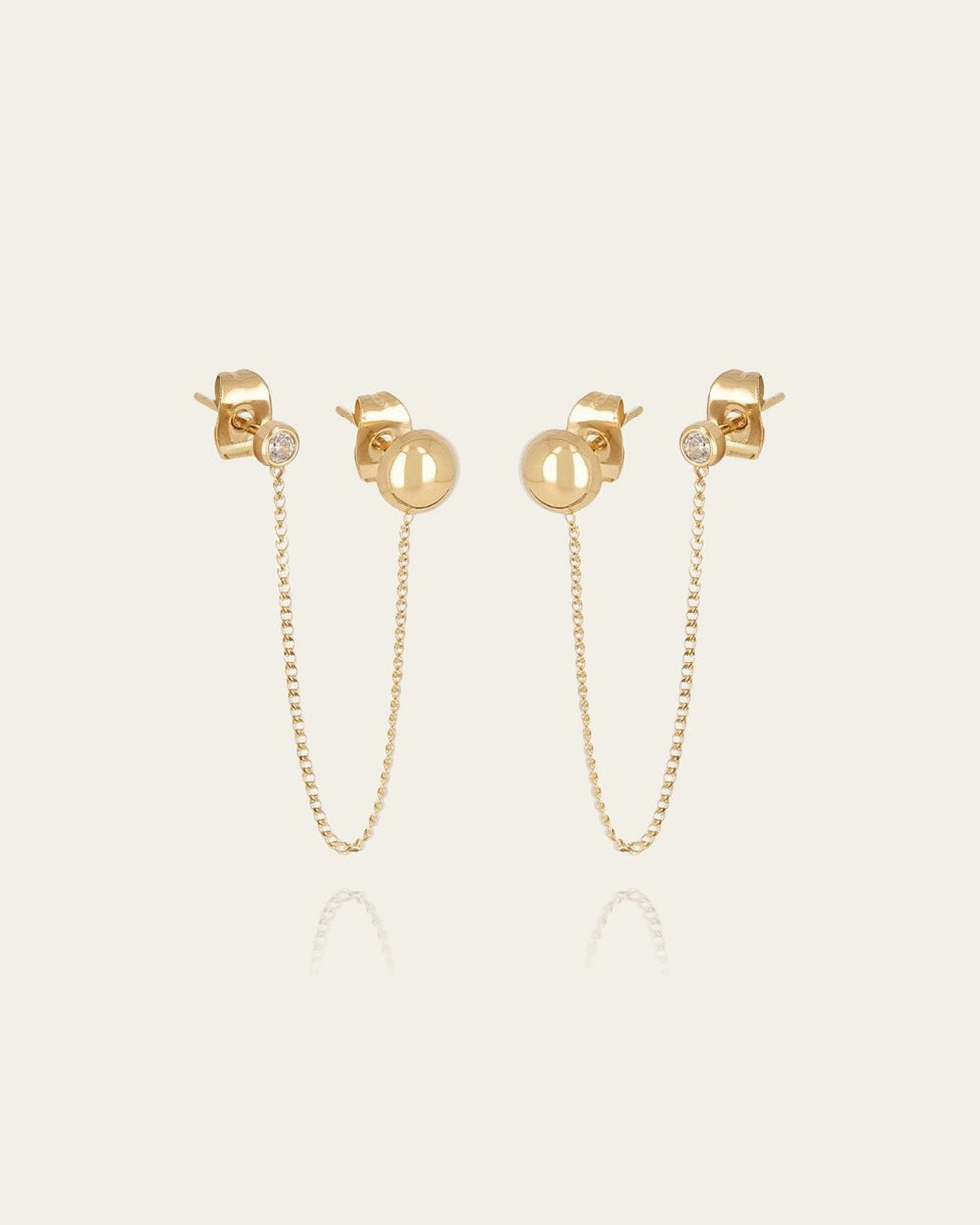 Boucles d'oreilles Albae (Acier doré)