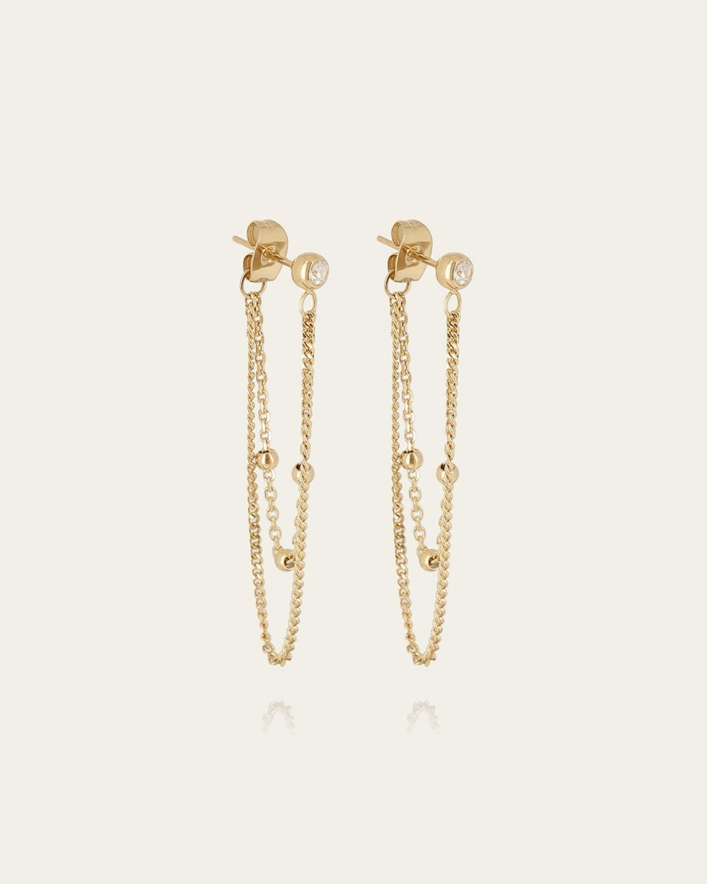 Boucles d'oreilles Oréline (Acier doré)
