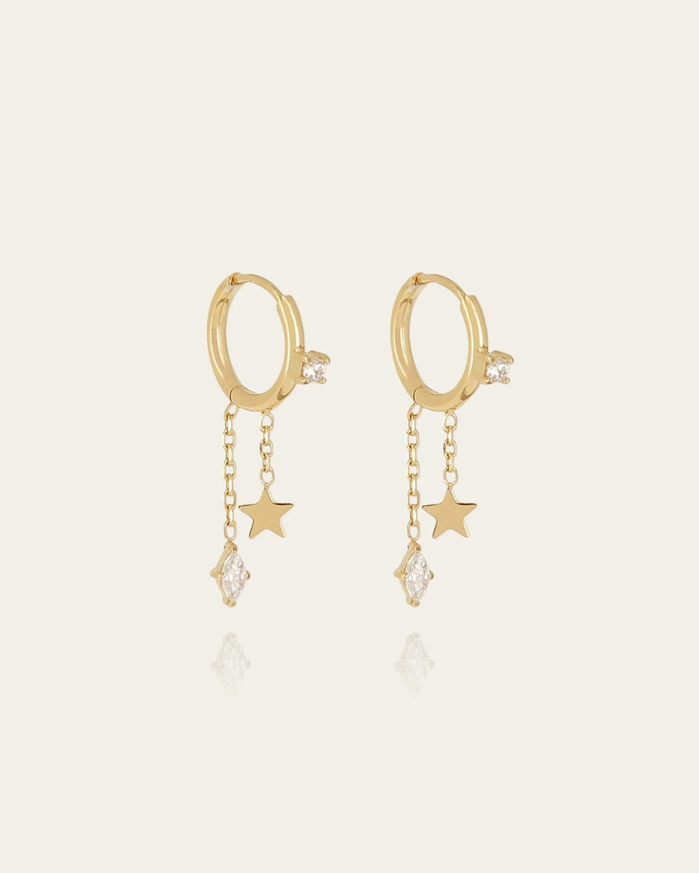 Boucles d'oreilles Calanque (Acier doré)