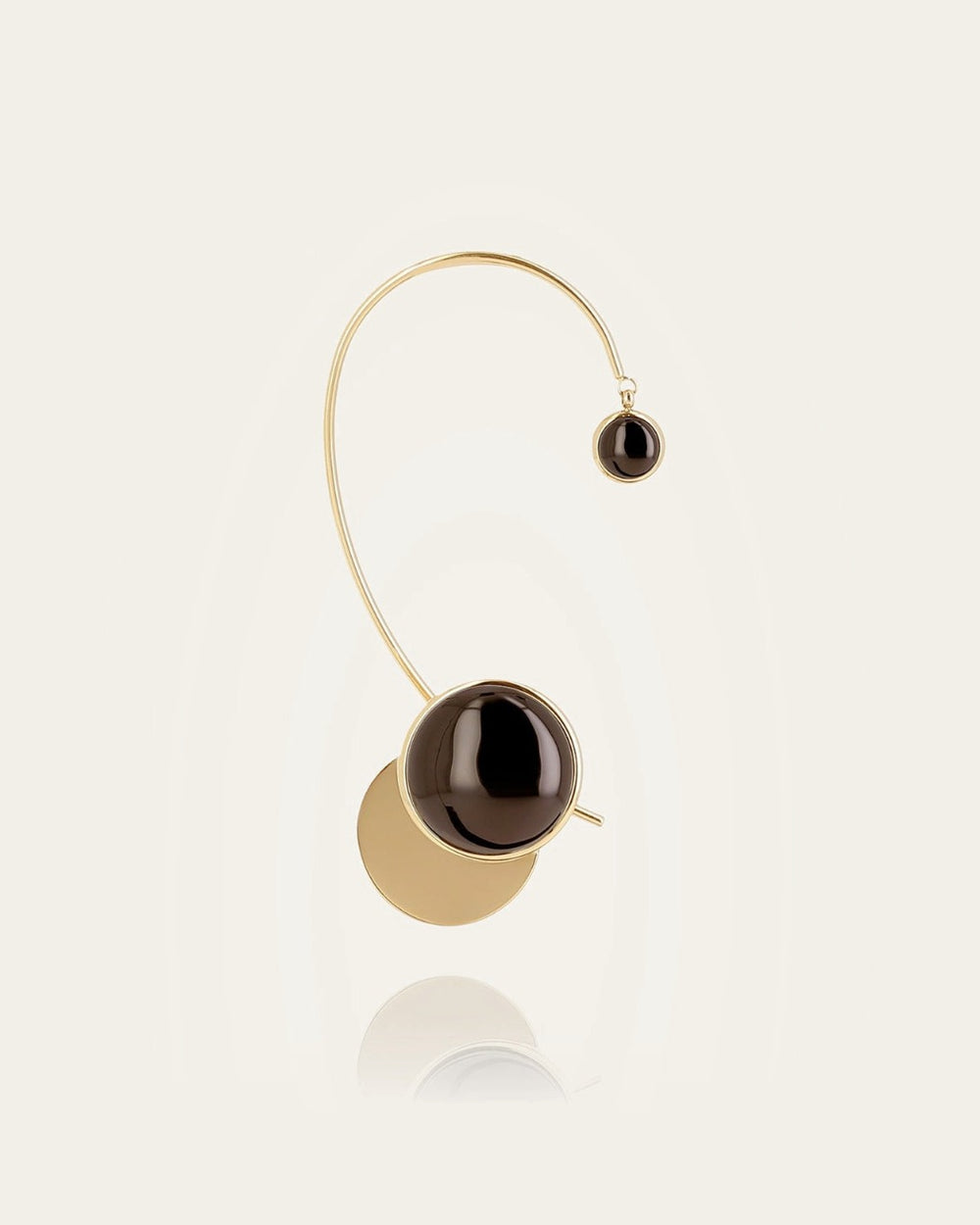 Bijou d'oreille Sélénite (Acier doré)