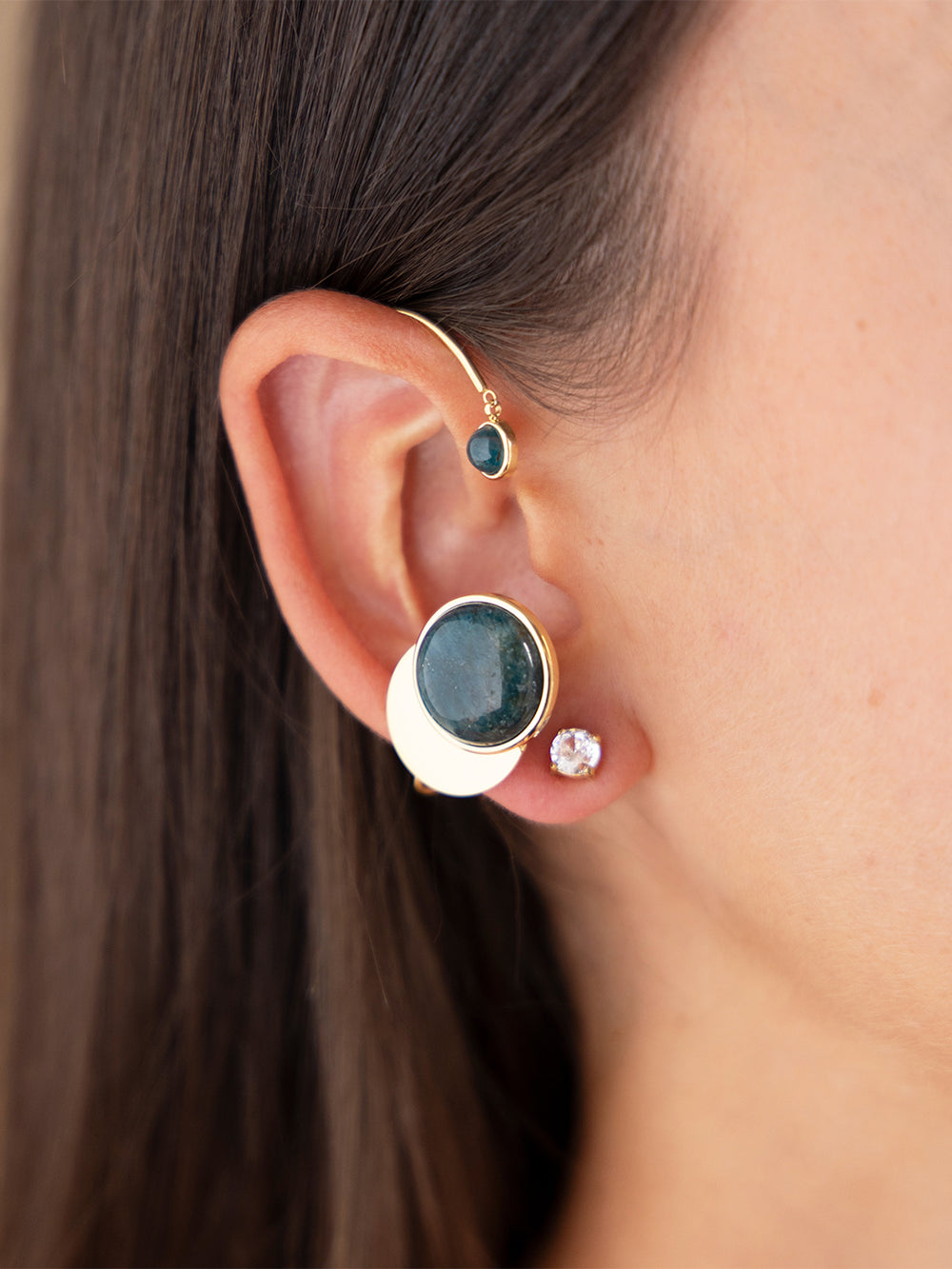 Bijou d'oreille Sélénite 