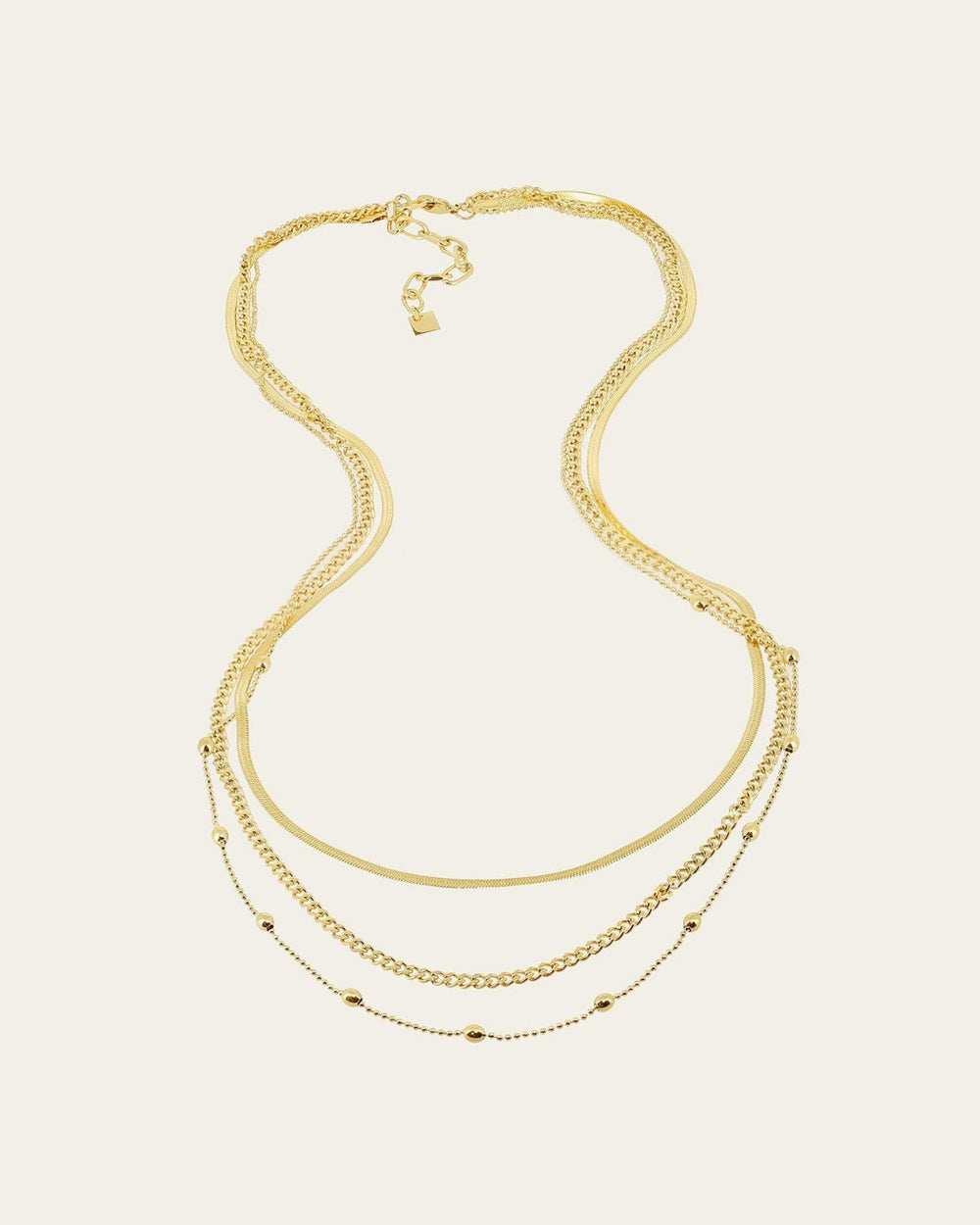 Honorine String Necklace (Gold-plated Steel) 