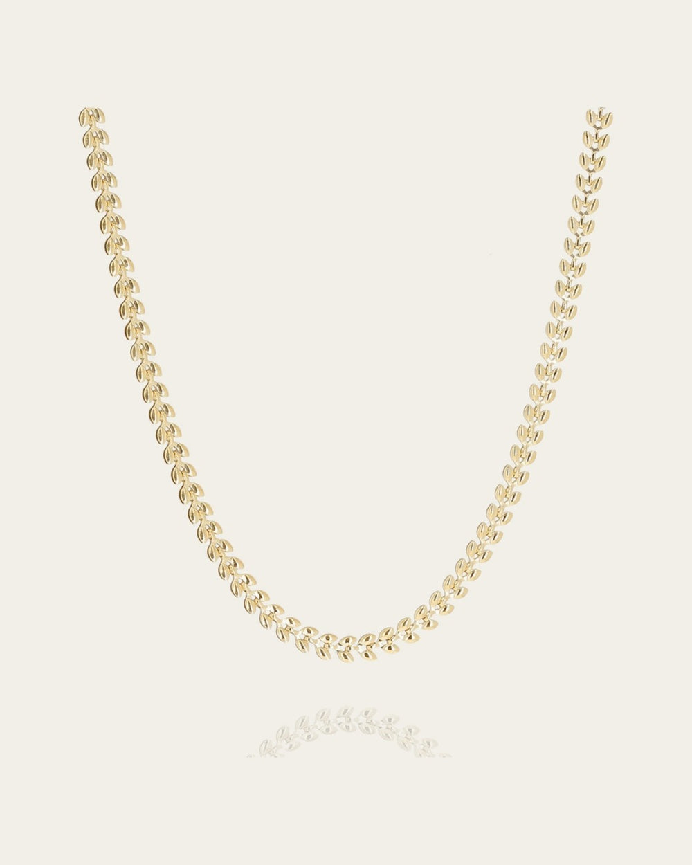 Collier Leaf (Acier doré)