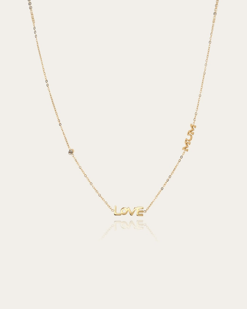 Collier Love Mum (Acier doré)