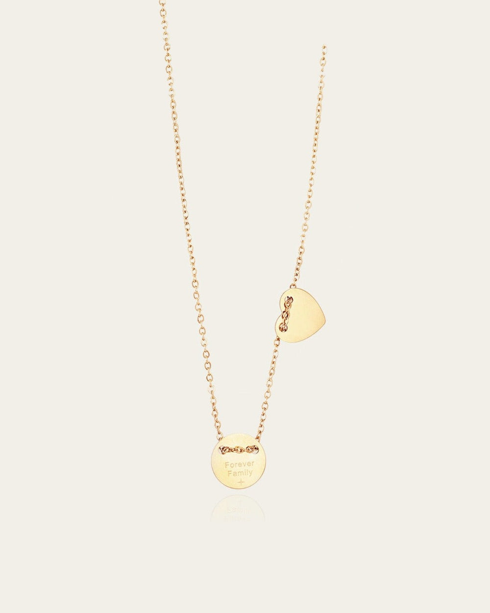 Collier Forever Family (Acier doré)