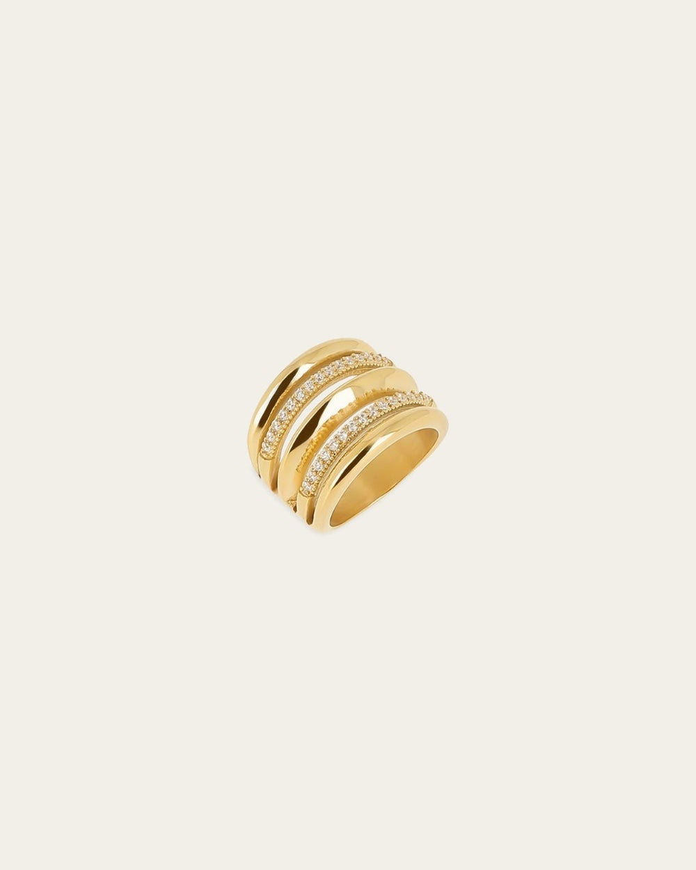 Bague Gloriosa (Acier doré)