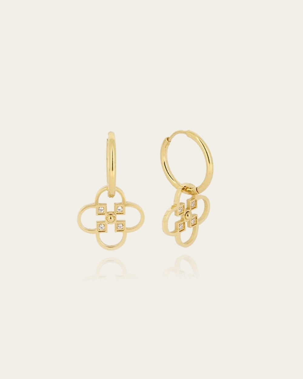 Boucles d'oreilles Rosie (Acier doré)