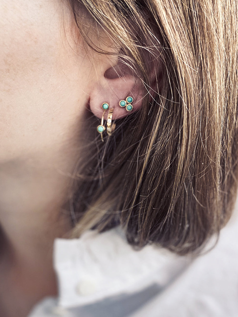 Boucles d'oreilles puces Tiradente 