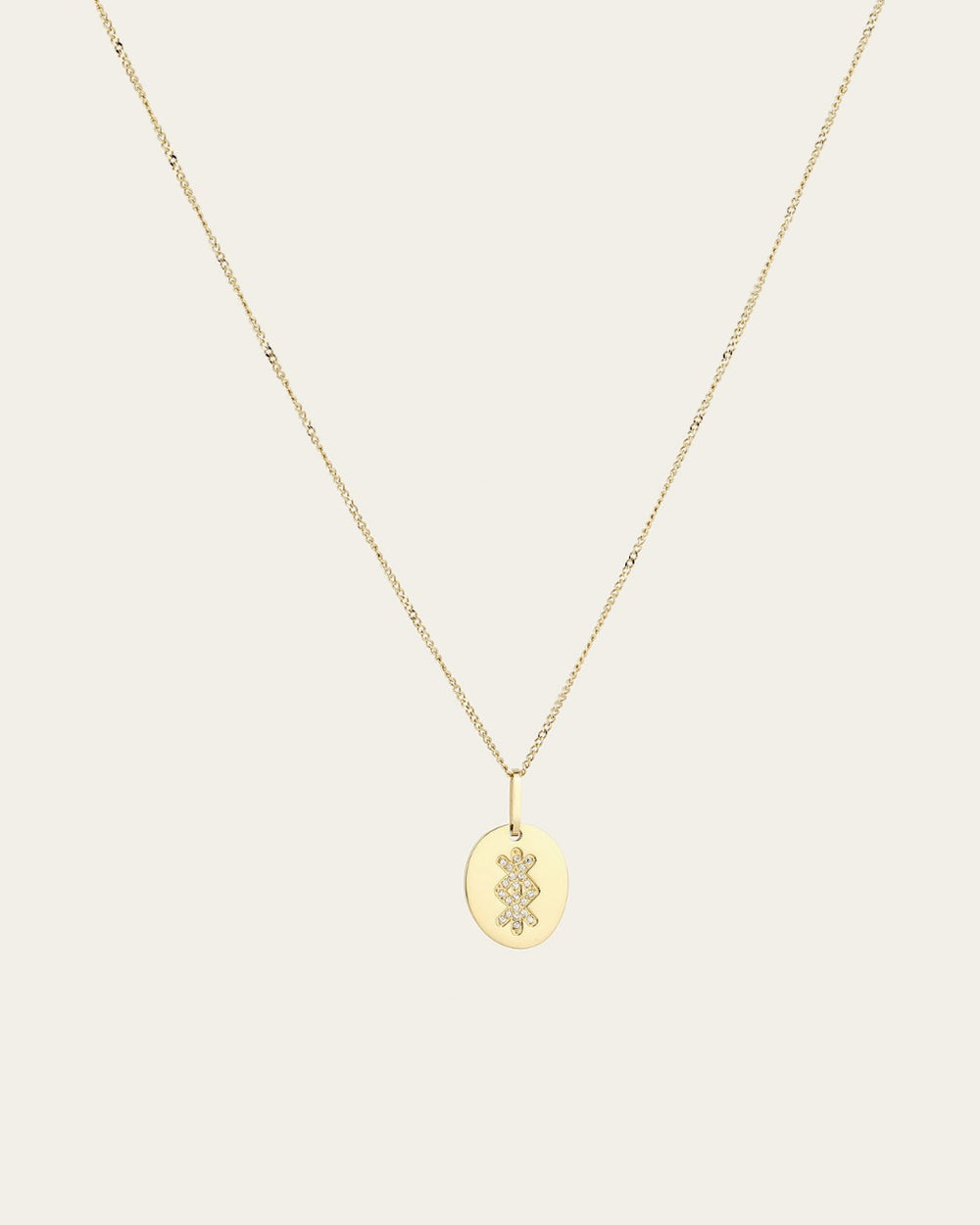Collier Rune Protection (Acier doré)