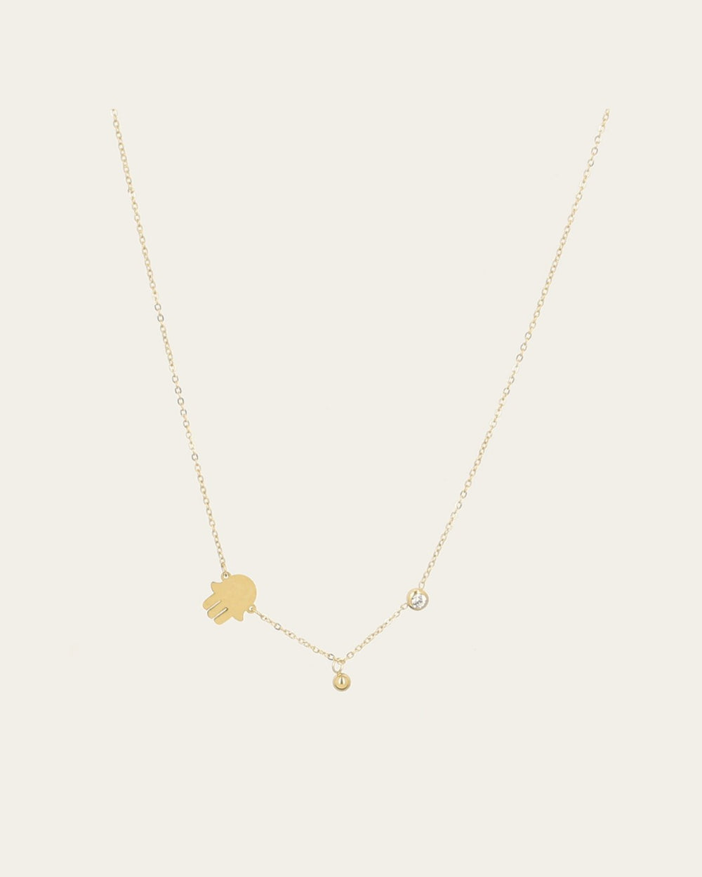Collier Khamsa (Acier doré)