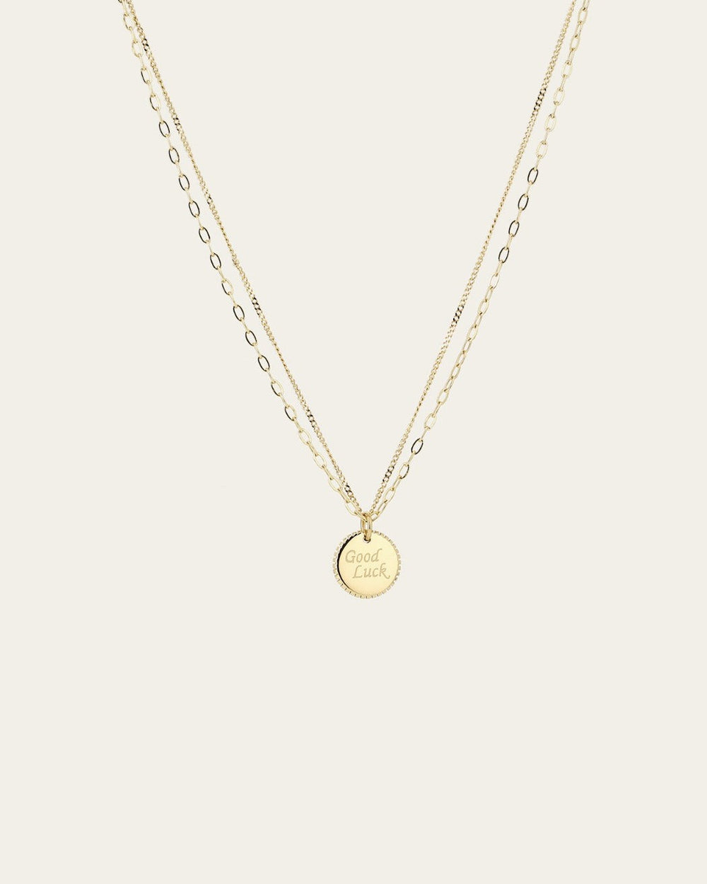 Collier Good Luck (Acier doré)