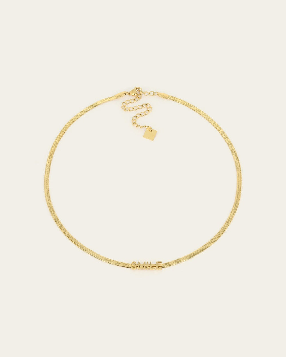 Collier Smiley (Acier doré)