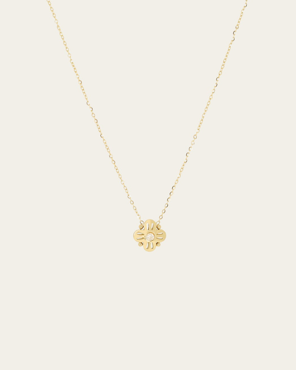 Collier Pâquerette (Acier doré)