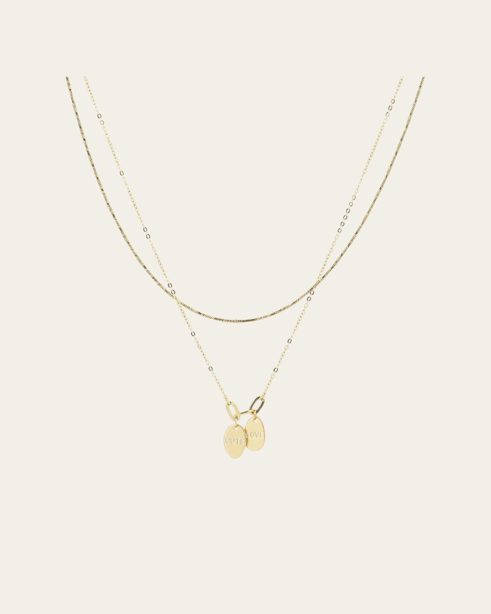 Collier Cuty Love (Acier doré)