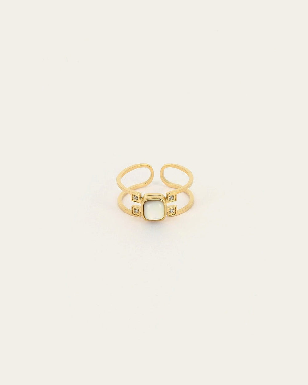 Ostia ring (Gold-plated steel)
