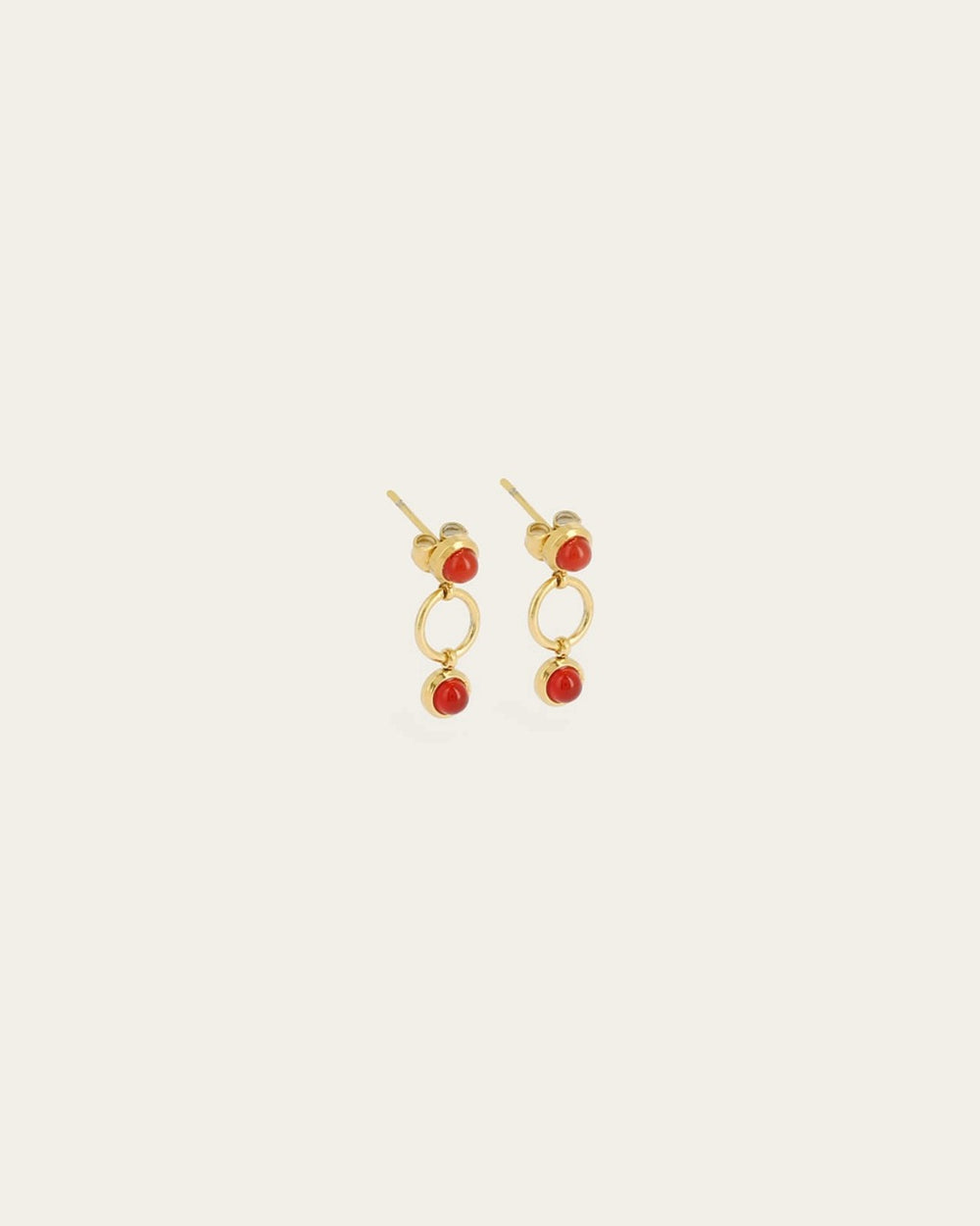 Boucles d'oreilles Ernestine (Acier doré)