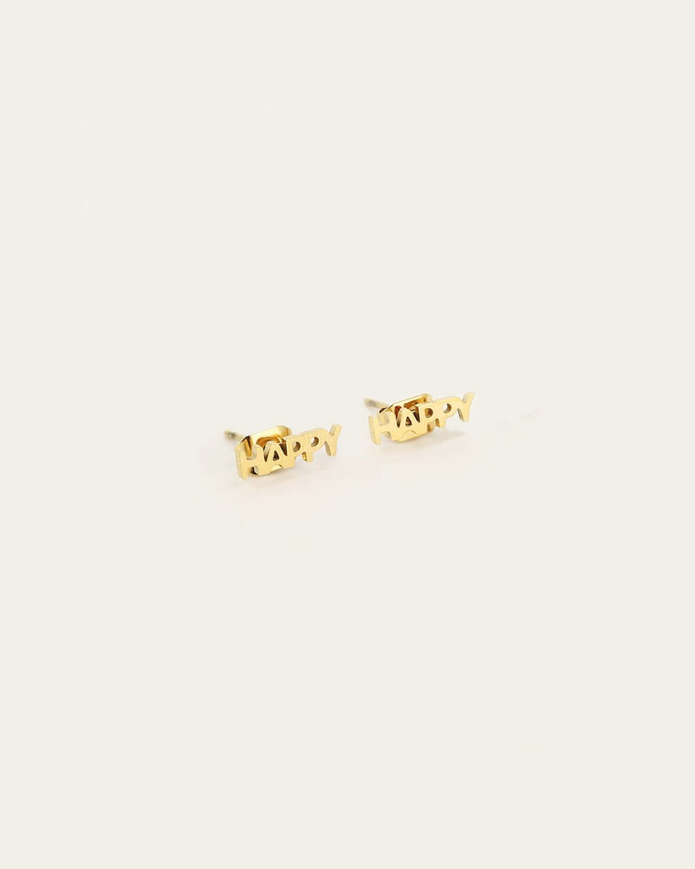 Boucles d'oreilles Happy (Acier doré)