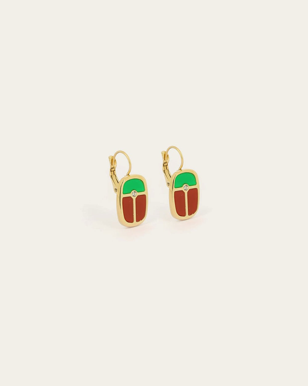 Boucles d'oreilles Karabos (Acier doré)