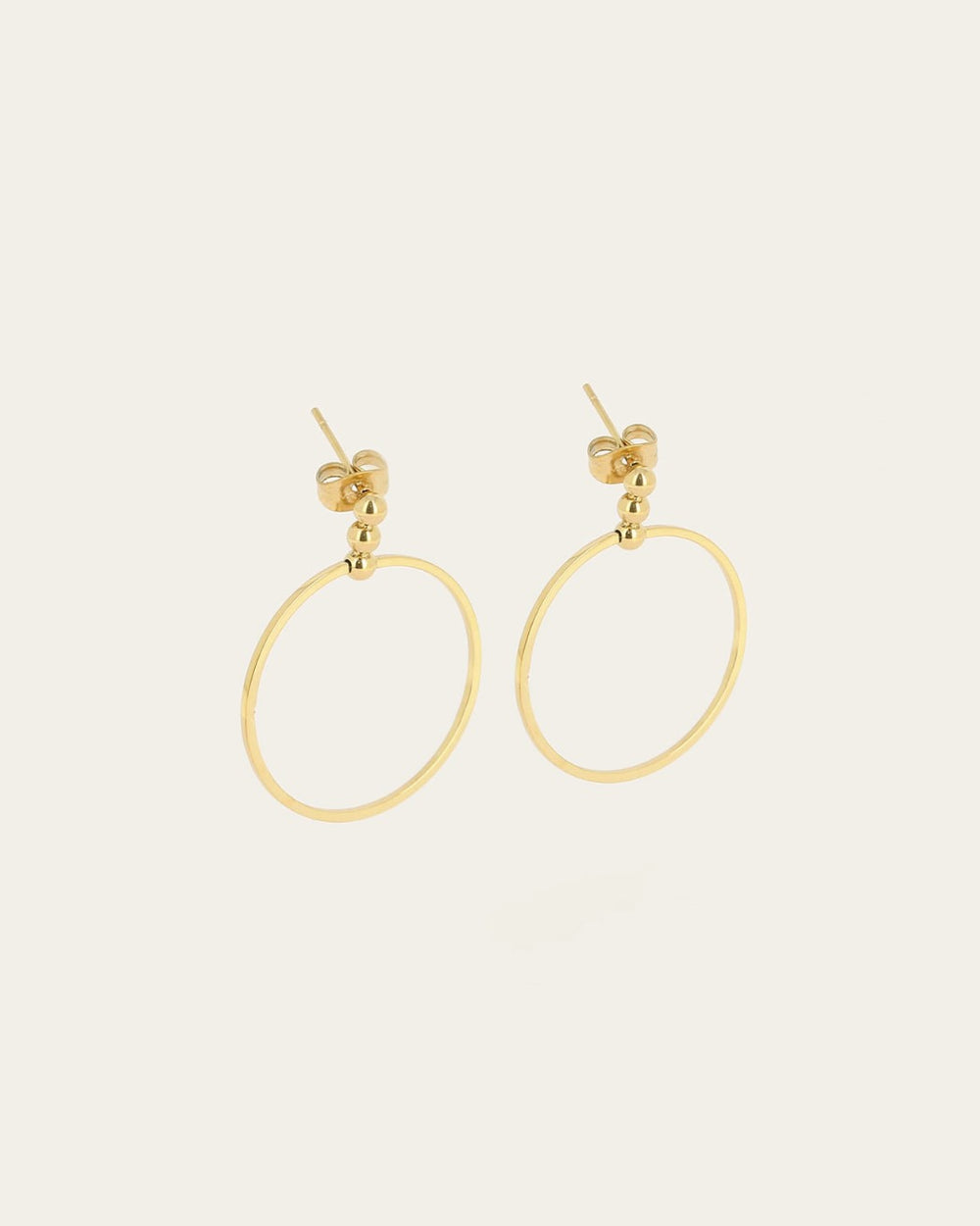 Boucles d'oreilles Mini Honoré (Acier doré)