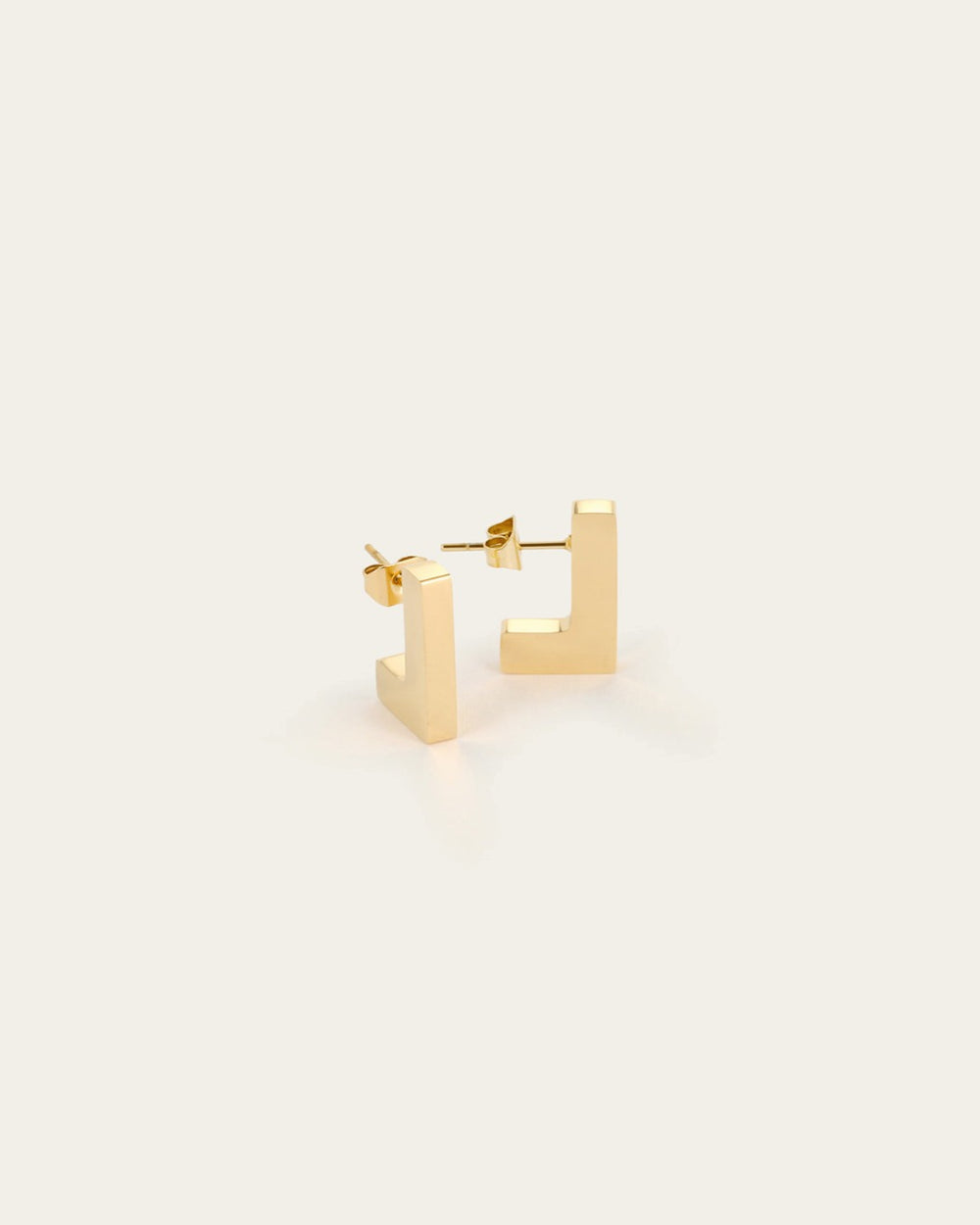 Boucles d'oreilles Noon (Acier doré)