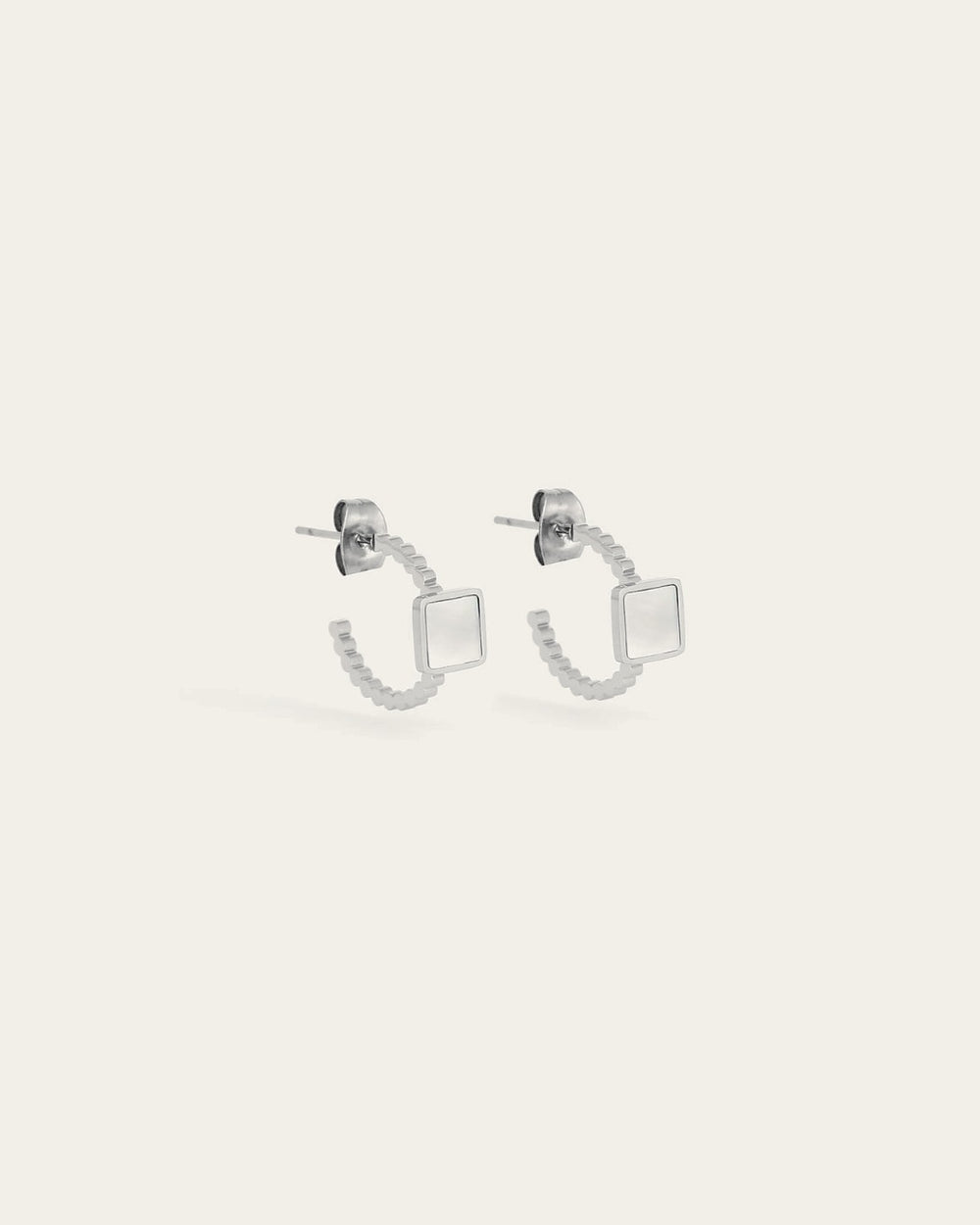 Precious Square Earrings (Steel)