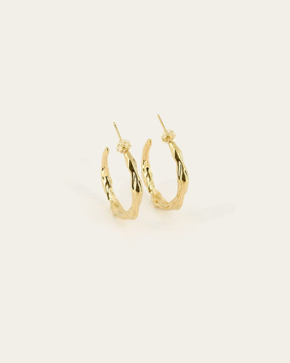Boucles d'oreilles Suna (Acier doré)